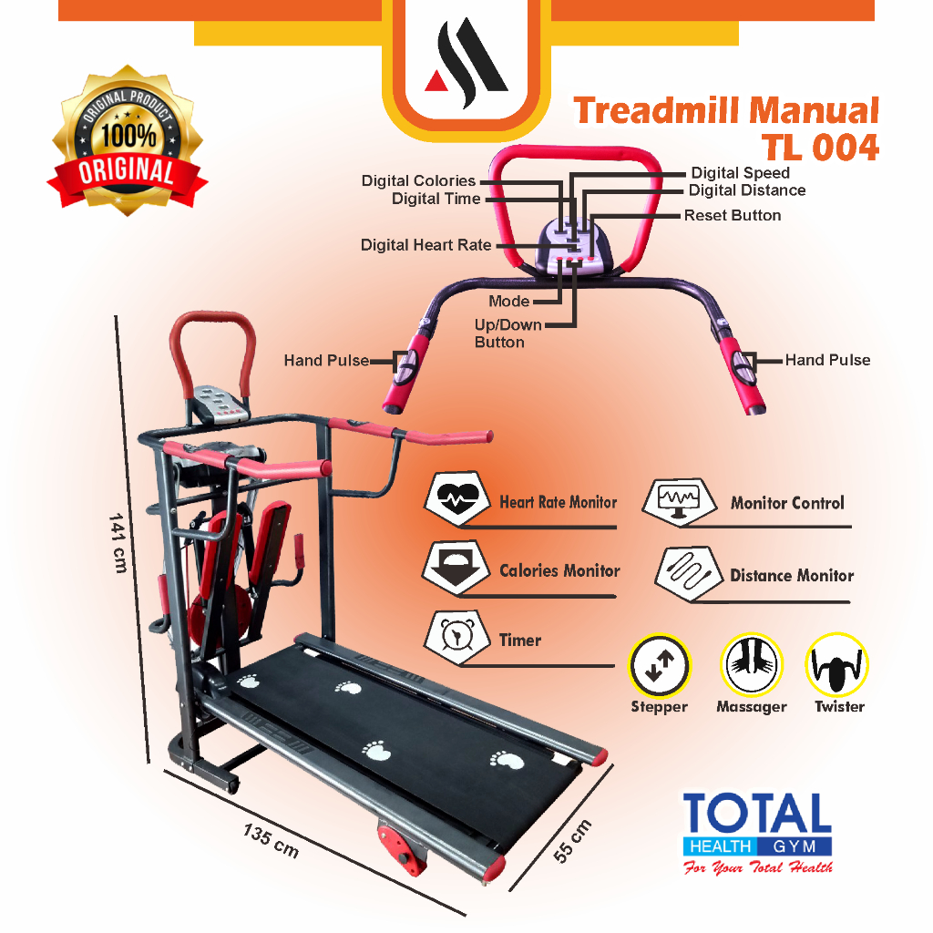Treadmill Manual Multifungsi Manual Treadmill TL 004