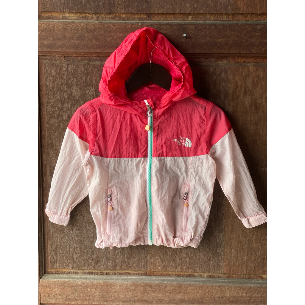 PRELOVED PL jeket parasut runing running anti angin baby bayi branded TNF size 100