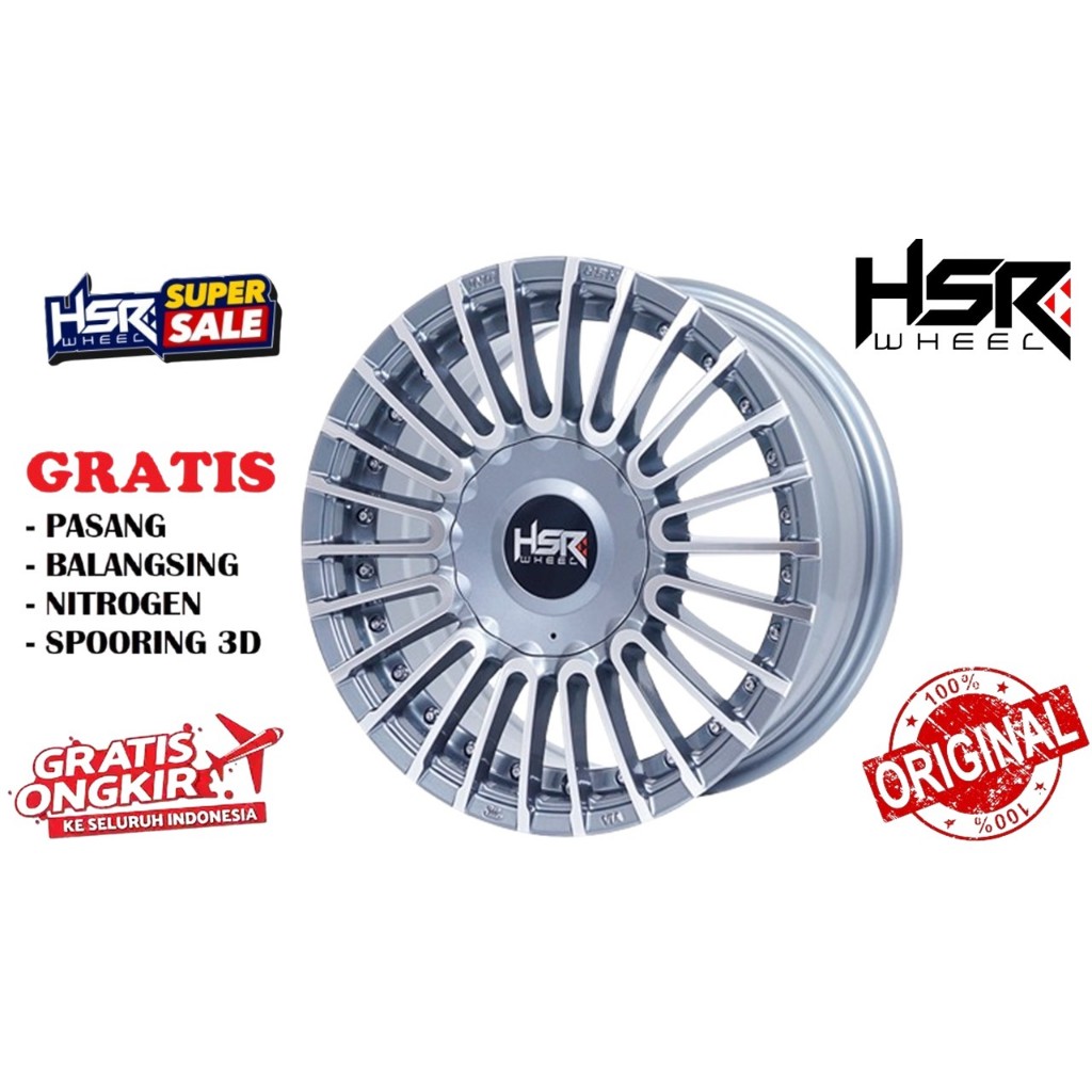 VELG MOBIL R14 HSR AMARASI R14 LEBAR 6 LUBANG 4X100-114,3 ET36 GMF