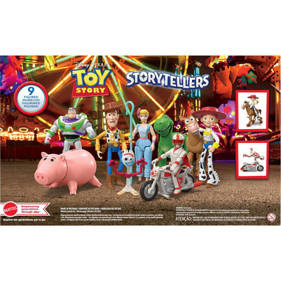 Mattel Disney and Pixar Toy Story Storytellers Figure Pack, 6 Figures & Vehicle, Woody Buzz Rex