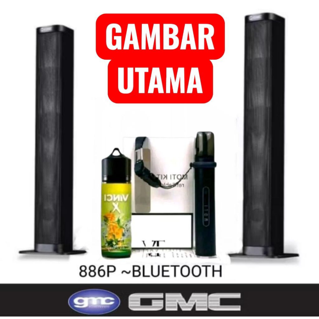 Baru Speaker M 0 T I GMC 886P Pef Bluetooth Usb Memory Sound Bar Suara Mantap Murah