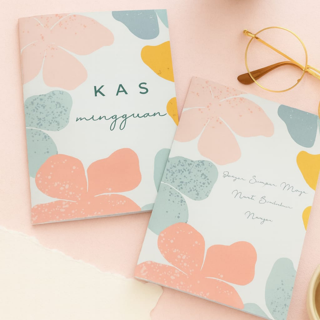 Buku Kas Mingguan A5 60 Halaman | Buku Iuran Kas Sekolah Murah Praktis