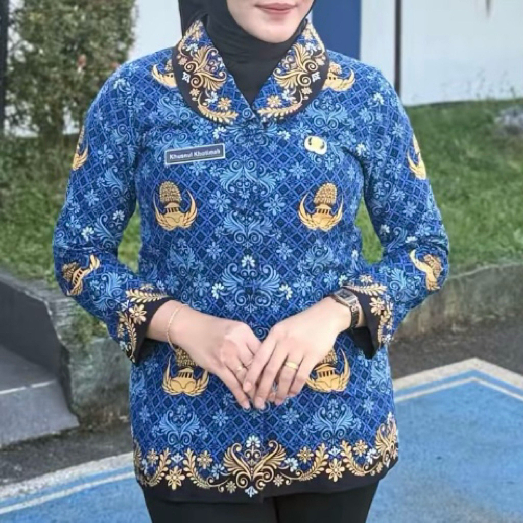 Baju Batik KORPRI ASN P3K Honorer Terbaru 2025 Full Furing Bahan C40s c50s sesuai aturan