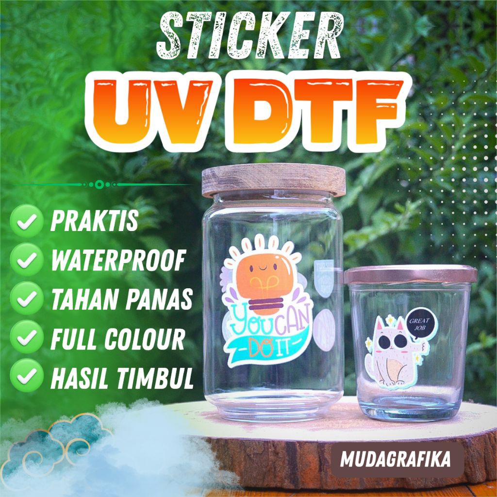 Sticker UV DTF - Sticker Decal Kering - Sticker Vernish