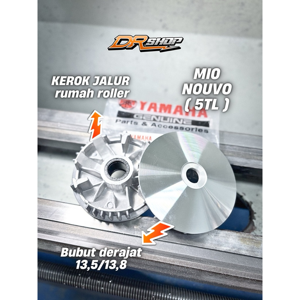 PULLY CUSTOM MIO 1 SET BUBUT + KEROK JALUR PART ORIGINAL PULLY KODE ( 5TL ) MIO