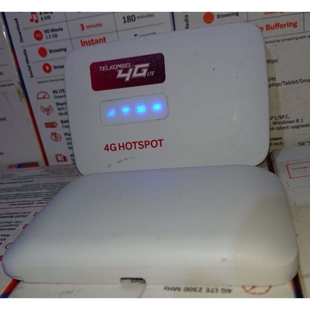 Modem 4G LTE WiFi MW40CJ MiFi Alcatel Alloprator 4G LTE Band B1'2100 & B3'1800mhz