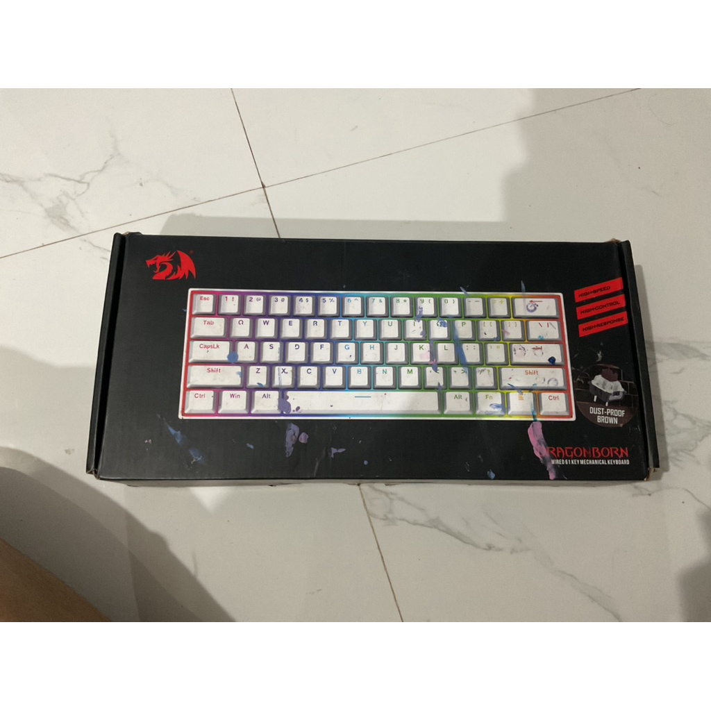 preloved keyboard redragon k630w-rgb