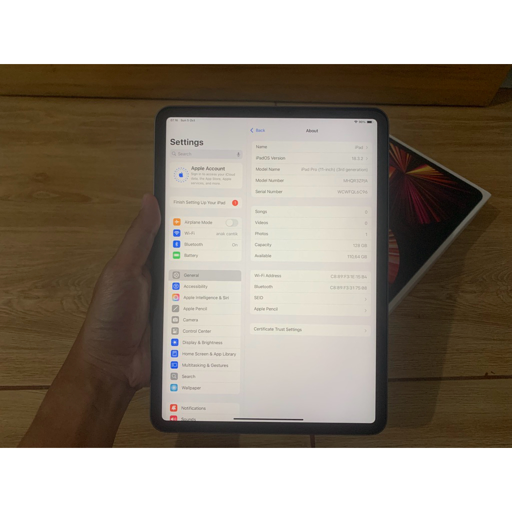 iPad Pro 11inch M1 Fullset Mulus 128GB