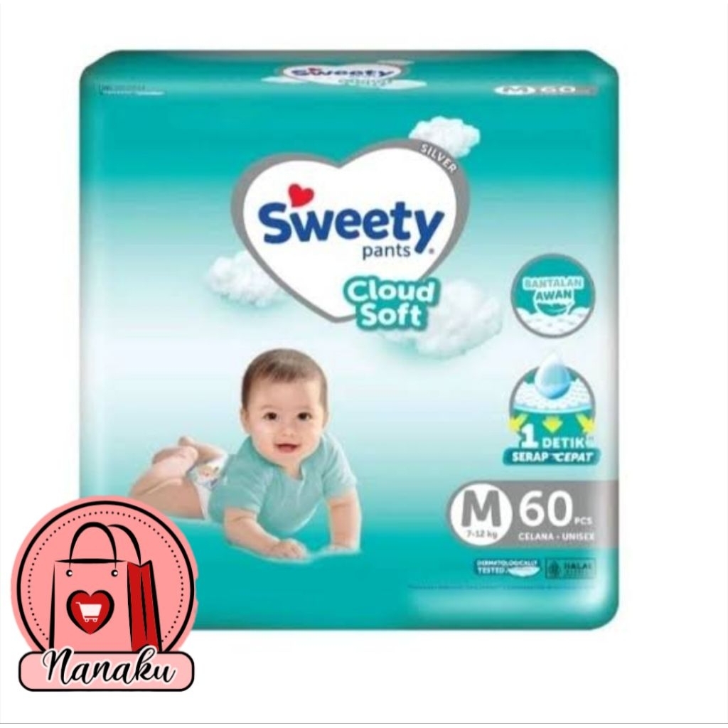 Sweety Cloud Soft Diapers Bayi M60