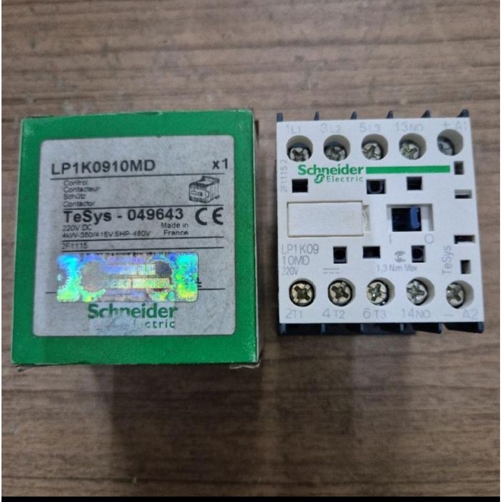 KONTAKTOR/CONTACTOR SCHNEIDER LP1K0910MD 220VDC 20A/LP1K0910MD SCHNEIDER ORIGINAL