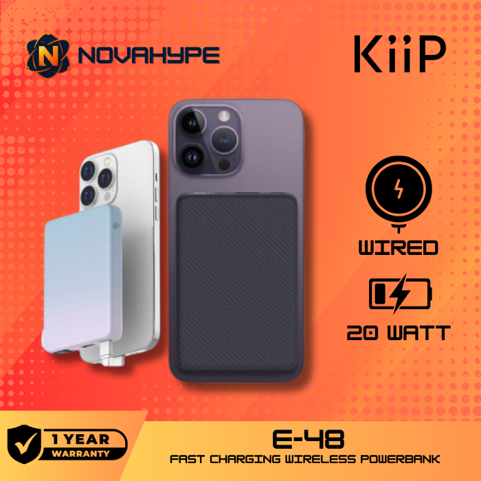 KiiP E48 / E-48 Powerbank Power Bank Fast Charging 20W Quick Charge TYPE C PD