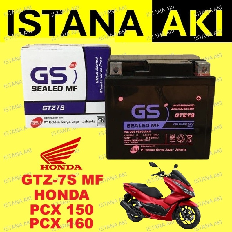 Aki Motor Honda PCX 150 PCX 160 GTZ7S Aki Kering Accu Kering MF