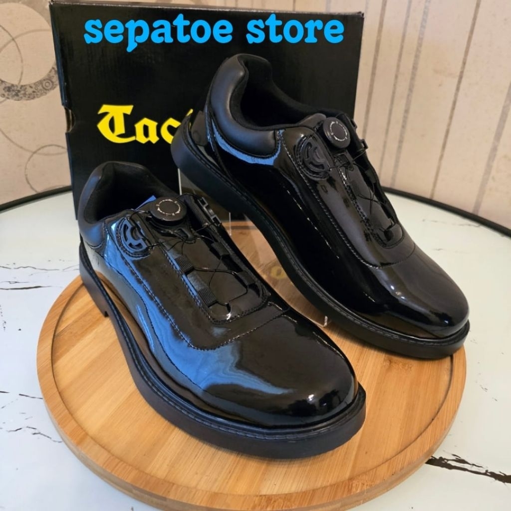 SEPATU PDH KILAP TALI PUTAR TACTICAL KULIT ASLI SEPATU PDH TALI PUTAR TACTICAL SEPATU PDH PRIA HITAM