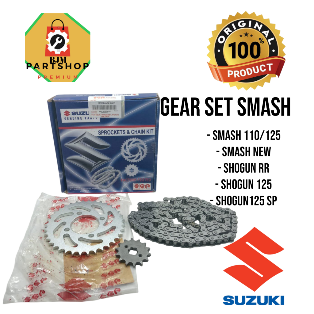 GEAR SET ORIGINAL SUZUKI_SMASH+RANTAI SUZUKI SGP GARANSI SMASH 100% ASLI ORIGINAL SUZUKI