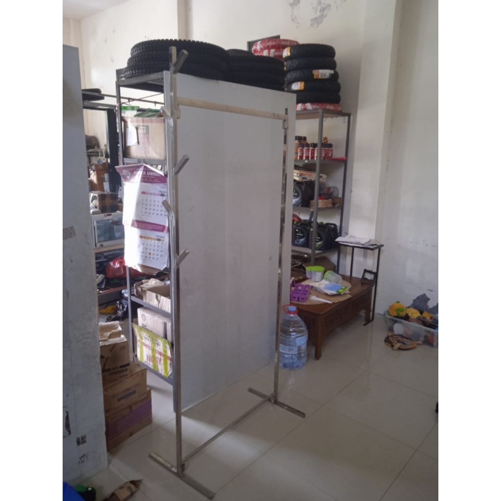 gantungan gawang baju + cantolan topi stainless