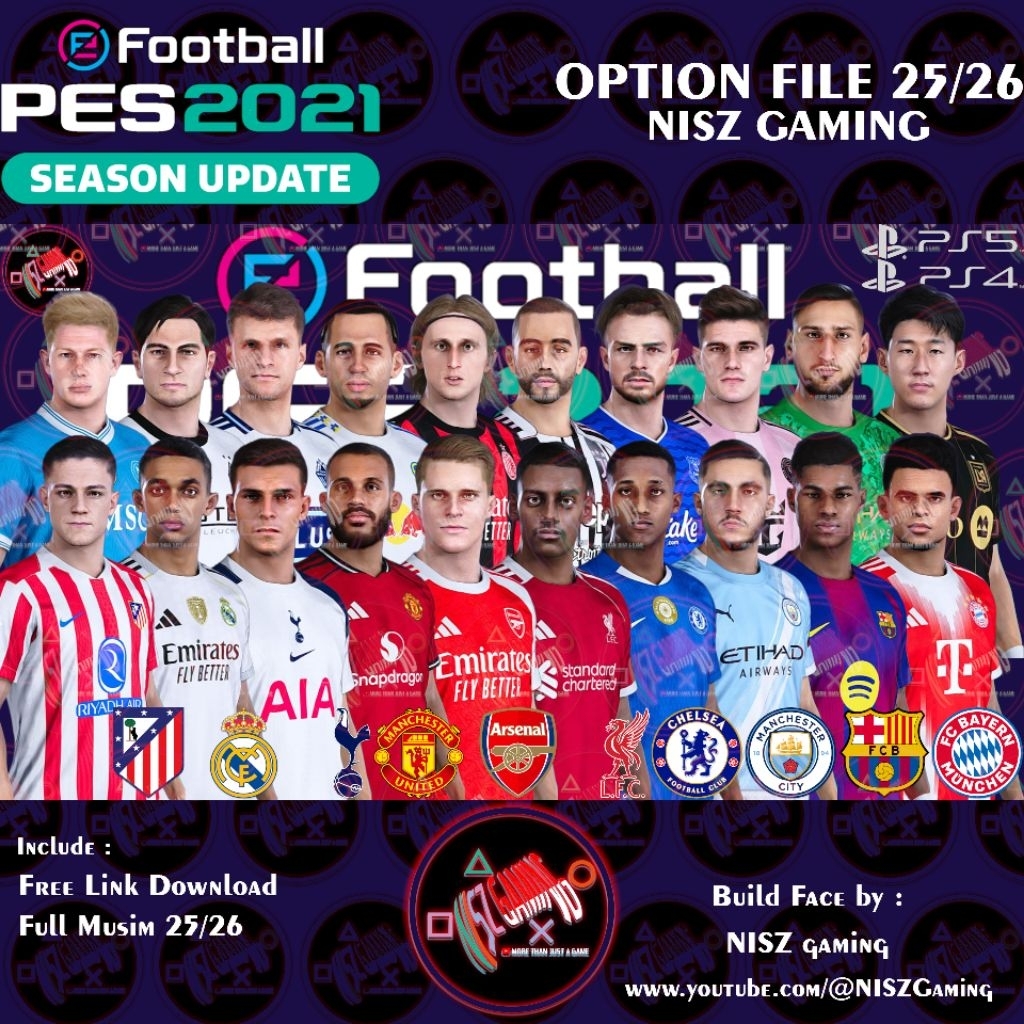 Flashdisk - Patch Option File PES 2021 Original PS4/PS5