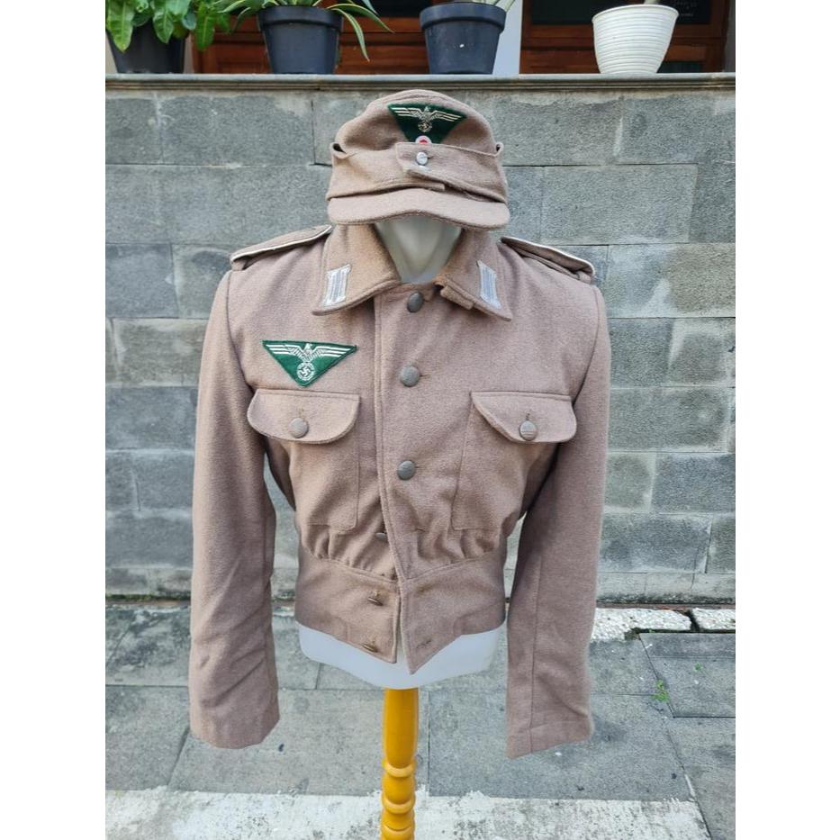 Seragam WOOL Fullset Jerman M44 FELDBLUSE WW2 German