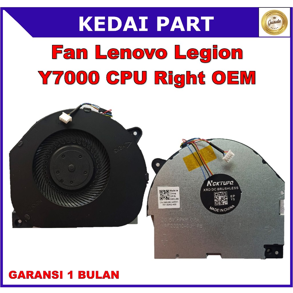 Fan Lenovo Legion Y7000 2019 GTX1660Ti Y540-15IRH GTX1050 Y540-15 CPU OEM