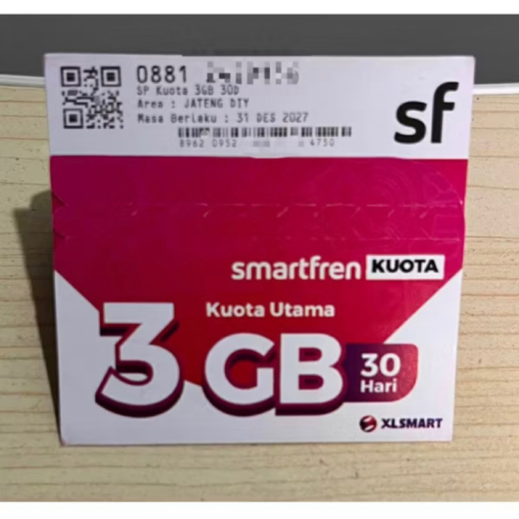KARTU PERDANA SMARTFREN 3GB SIAP PAKAI