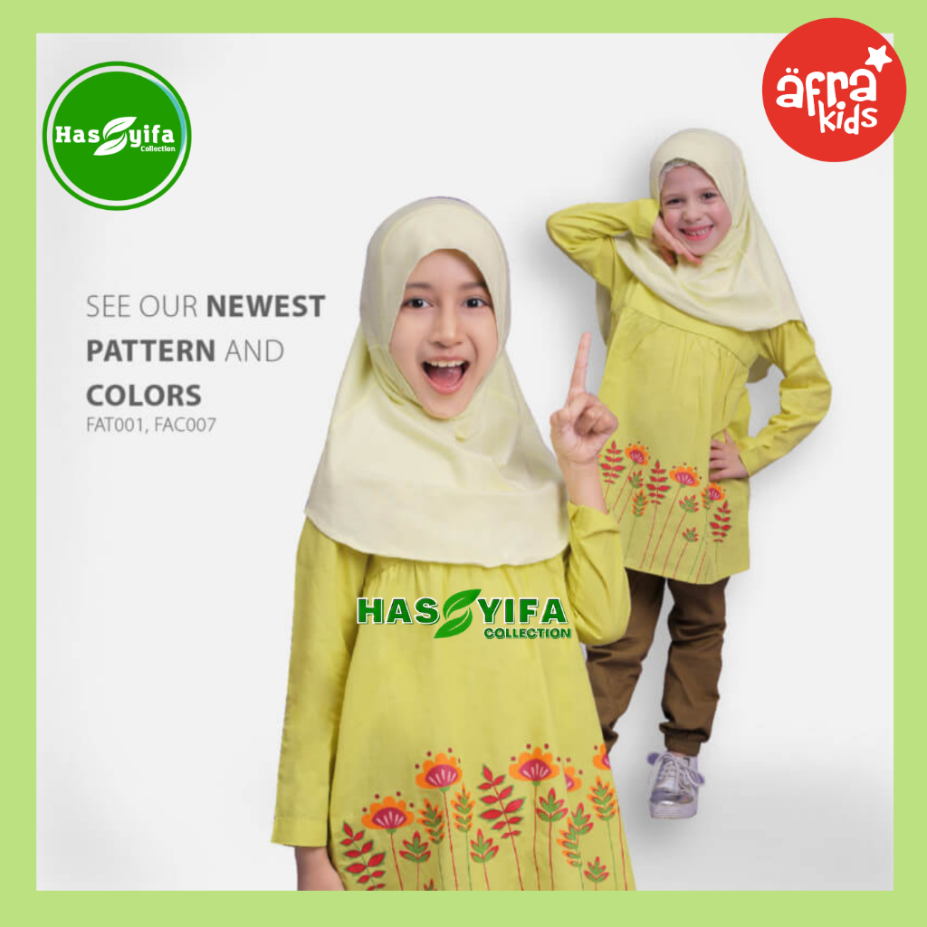 Tunik Anak Afrakids FAT001 Pakaian Muslim Anak Perempuan Afra Kids