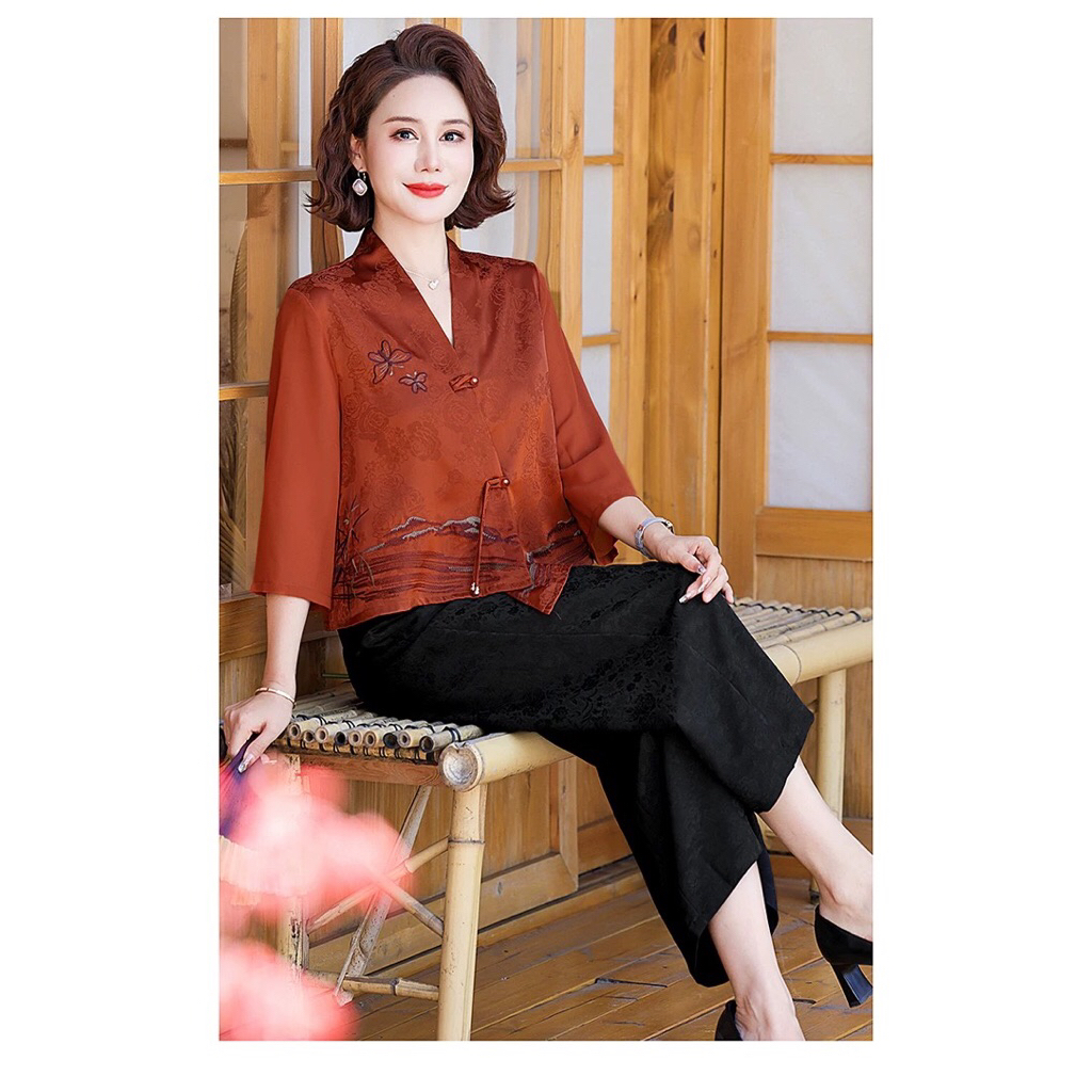 Atasan Wanita Dewasa Cheongsam Modern Elegan