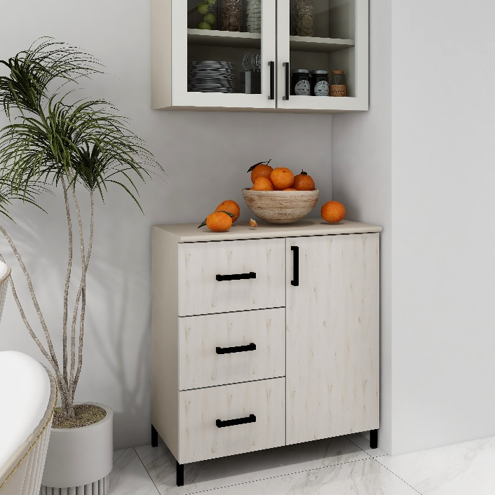 MORE Olymsteel OKD ERLINE KB 3L1P / Lemari Dapur 3 Laci 1 Pintu / Lemari Dapur Besi / Kabinet Dapur 