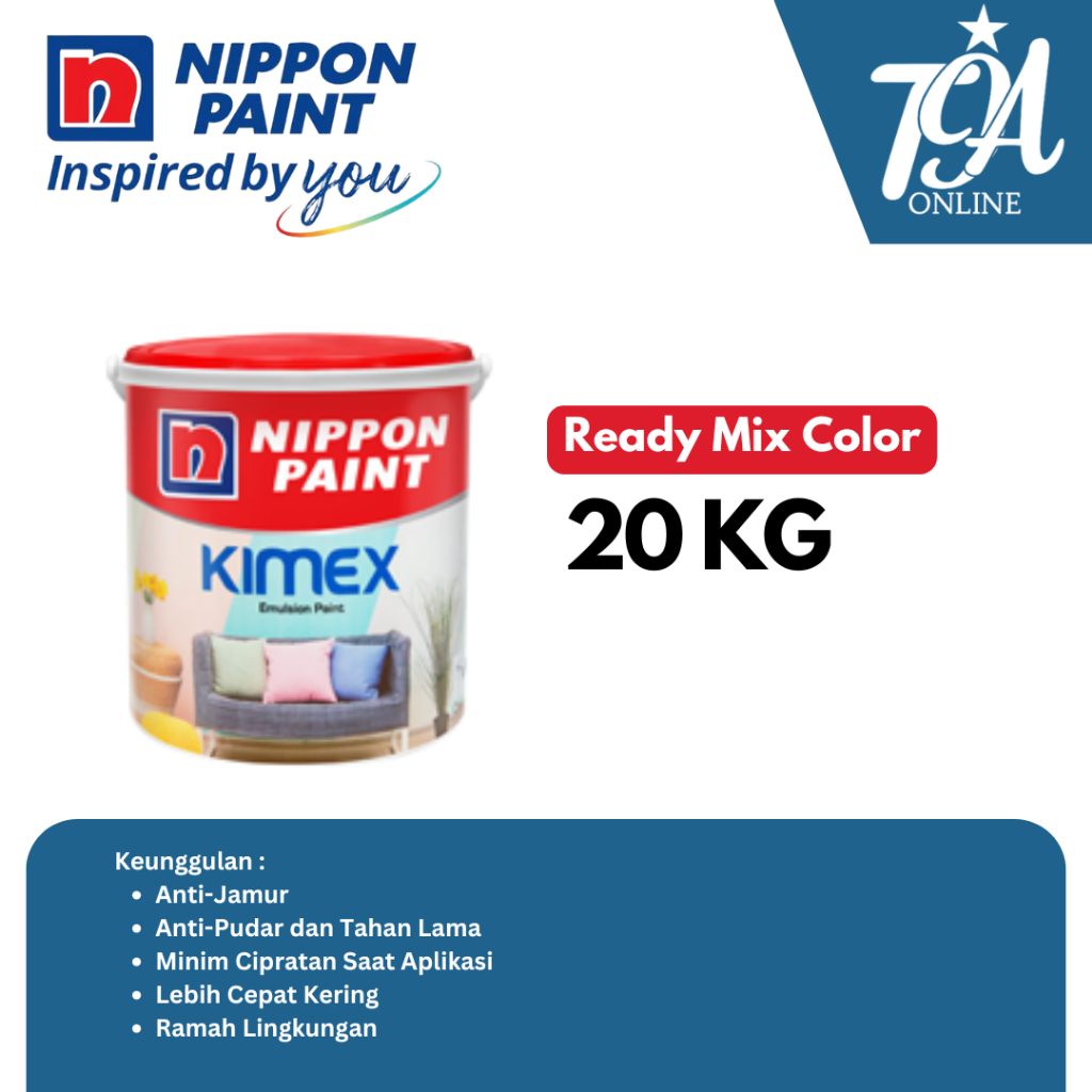 NIPPON PAINT Kimex Cat Tembok Interior 20 KG - Varian Putih