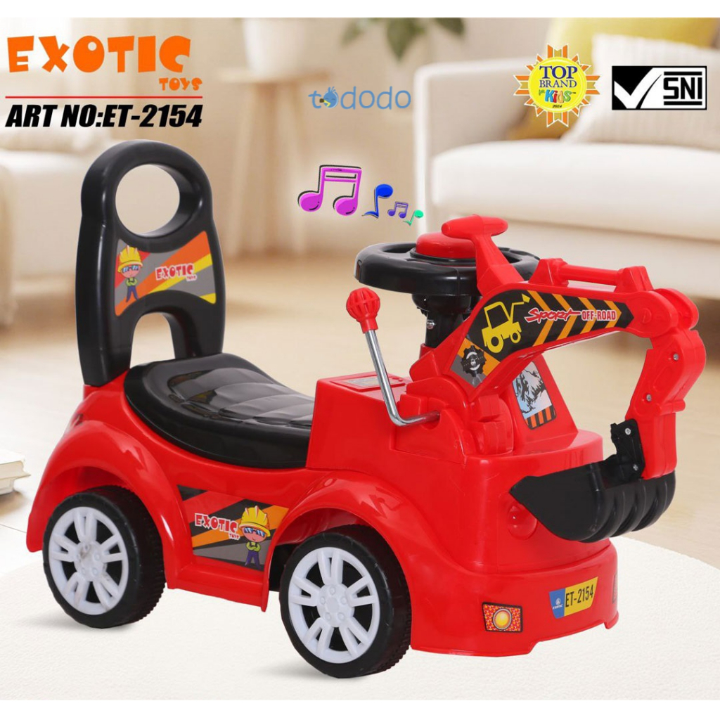 Mainan Mobilan Anak Exotic ET-2154 Excavator Dilengkapi Musik Lampu