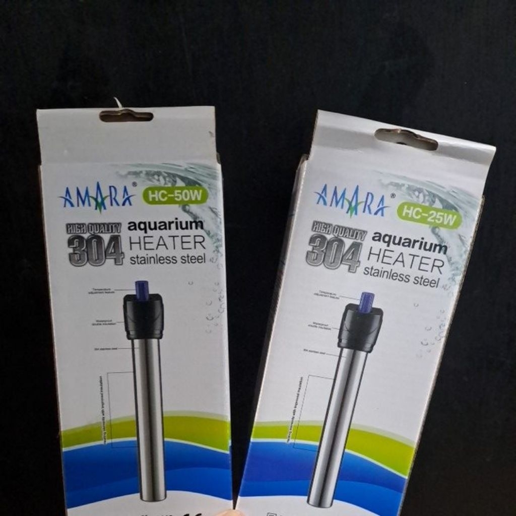 Heater Aquarium Amara Stainless Steel / Heater Akuarium Amara Stainless Steel / Pemanas Air Akuarium