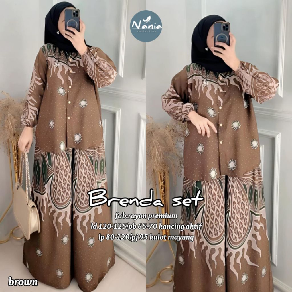 BRENDA DIRA VELA MIRA SET BY NANIA COLLECTION SET CELANA RAYON PREMIUM SUPER JUMBO SET CELANA WANITA