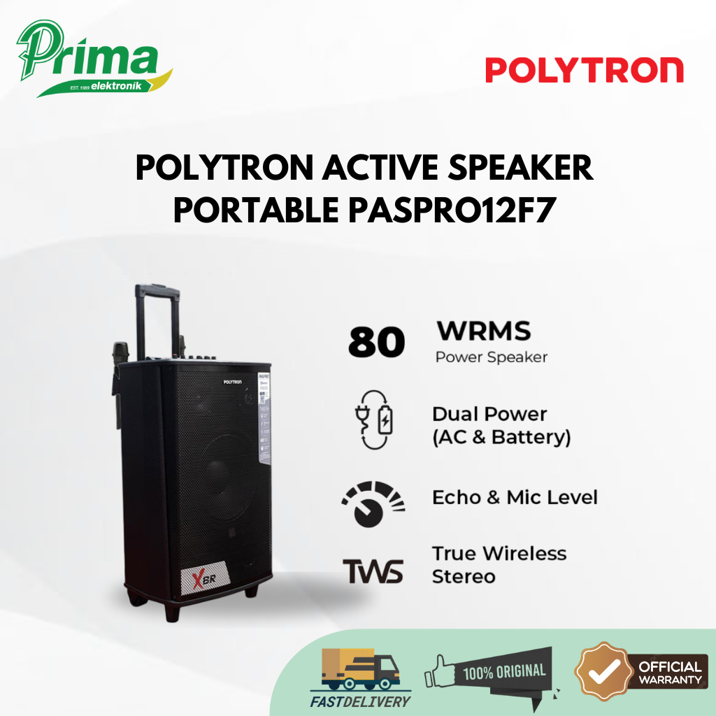 POLYTRON PASPRO12F7 12 INCH SPEAKER AKTIF GARANSI