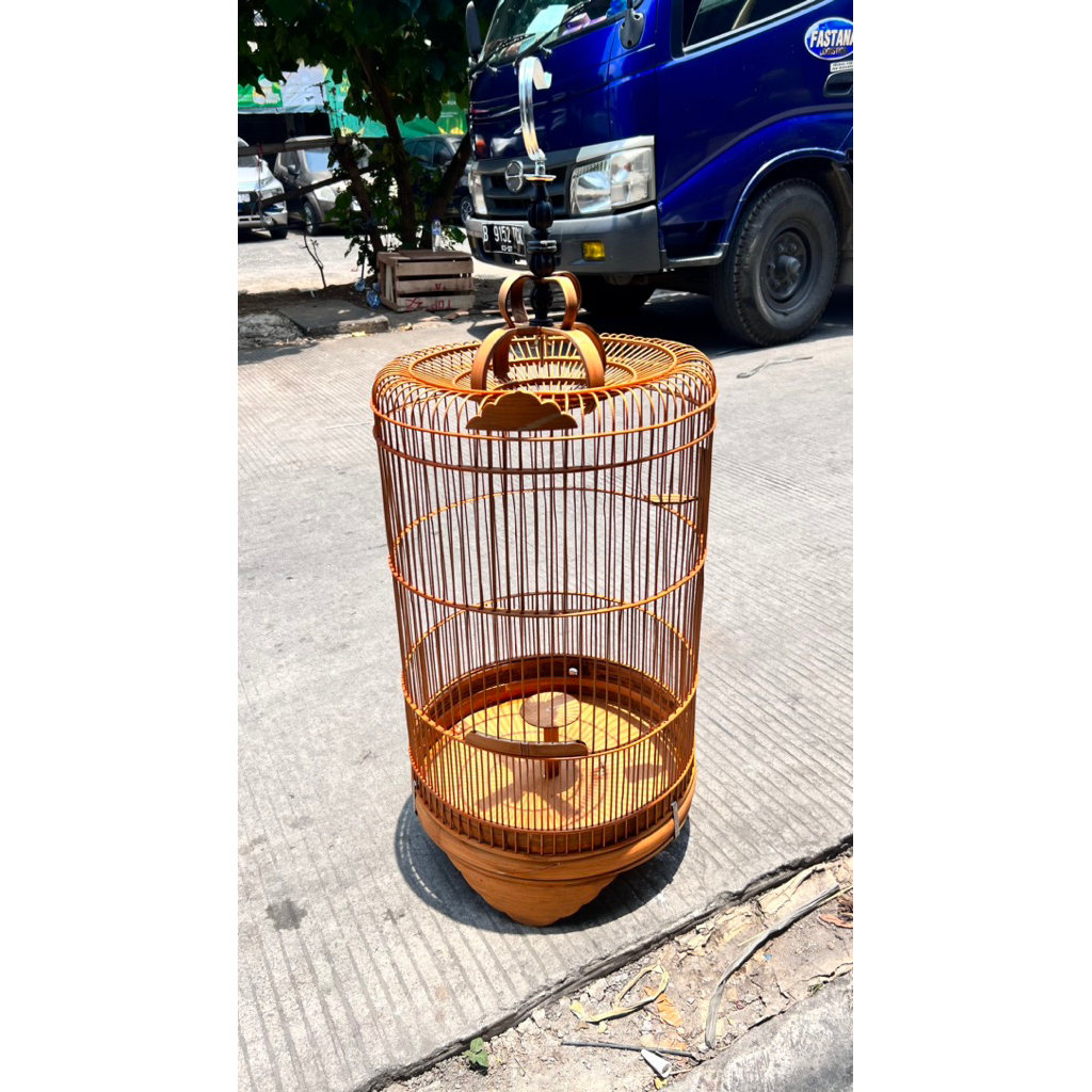 FREE Batu Sangkar Burung Branjangan Tinggi 90 cm diameter 38 cm Kandang Burung