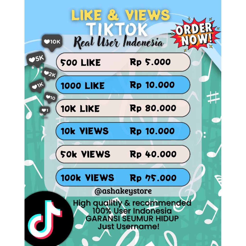 LIKE VIEWS TIKTOK REAL USER INDONESIA BERGARANSI ✅
