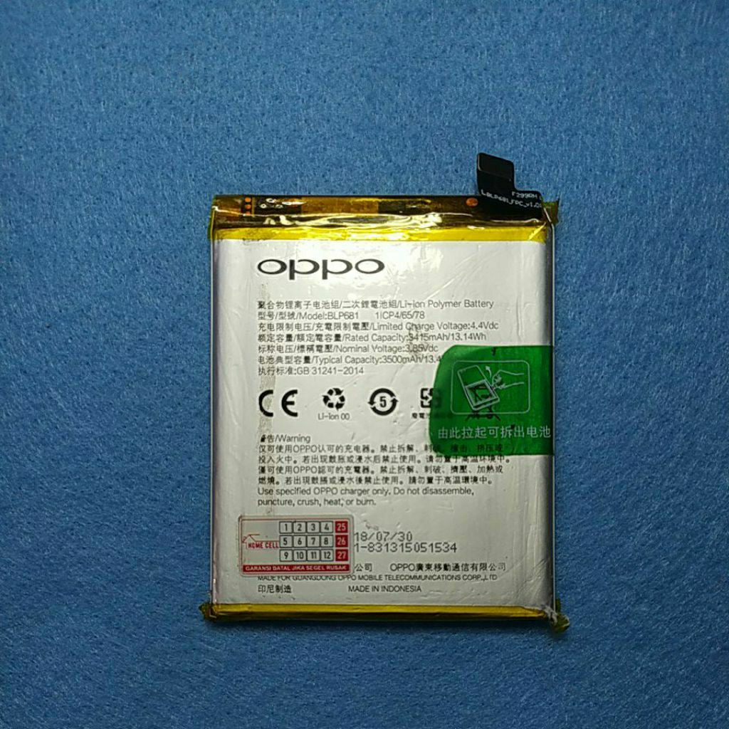 BATTERY BATRE OPPO F9 BLP681 ORI COPOTAN