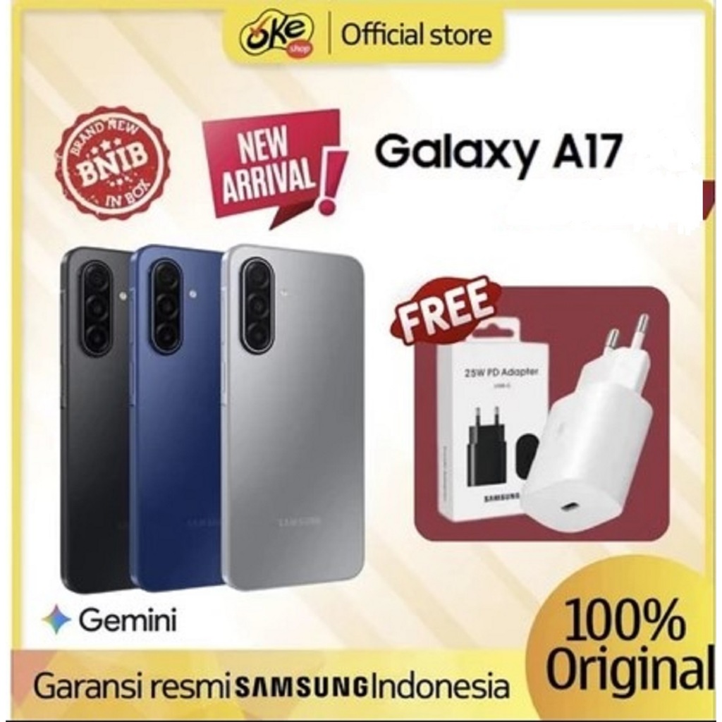 NEW Samsung Galaxy A17 4G (8/128) (8/256) Garansi Resmi SEIN Indonesia