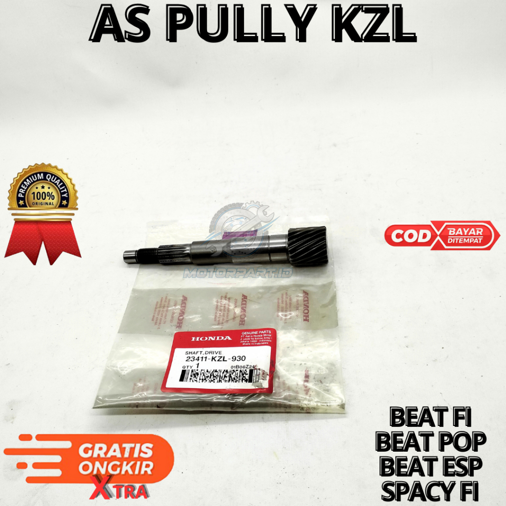 AS PULLY BELAKANG HONDA BEAT FI KZL AS PULLEY VARIO 110 FI,SPACY FI,SCOOPY,BEAT ESP ORIGINAL