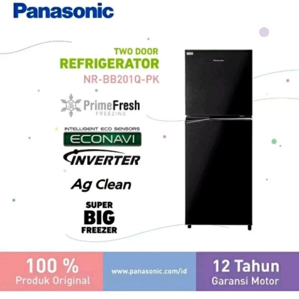 Kulkas Panasonic NR-BB201Q-PK | 2 pintu NRBB201QPK door
