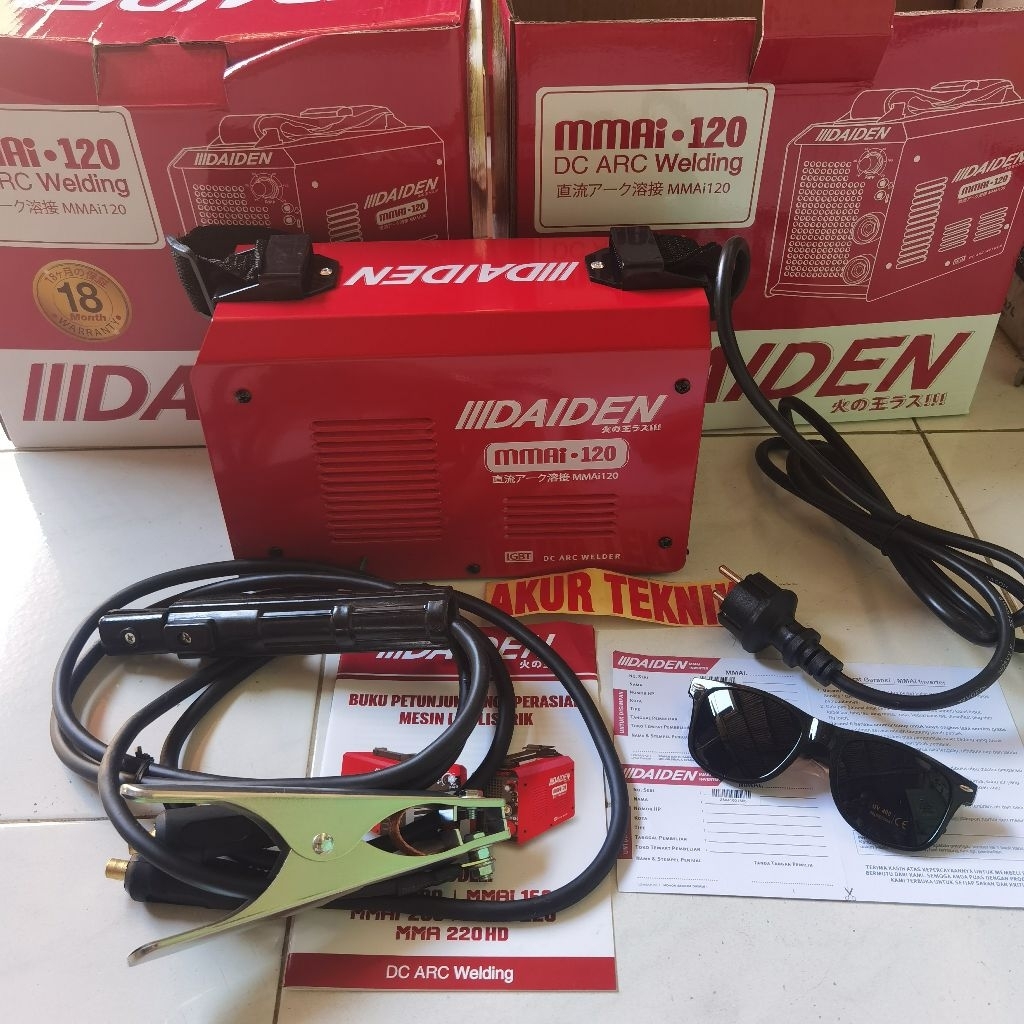 Mesin Las Listrik DAIDEN MMAi 120 DAIDEN ORIGINAL 900 watt IGBT WELDING