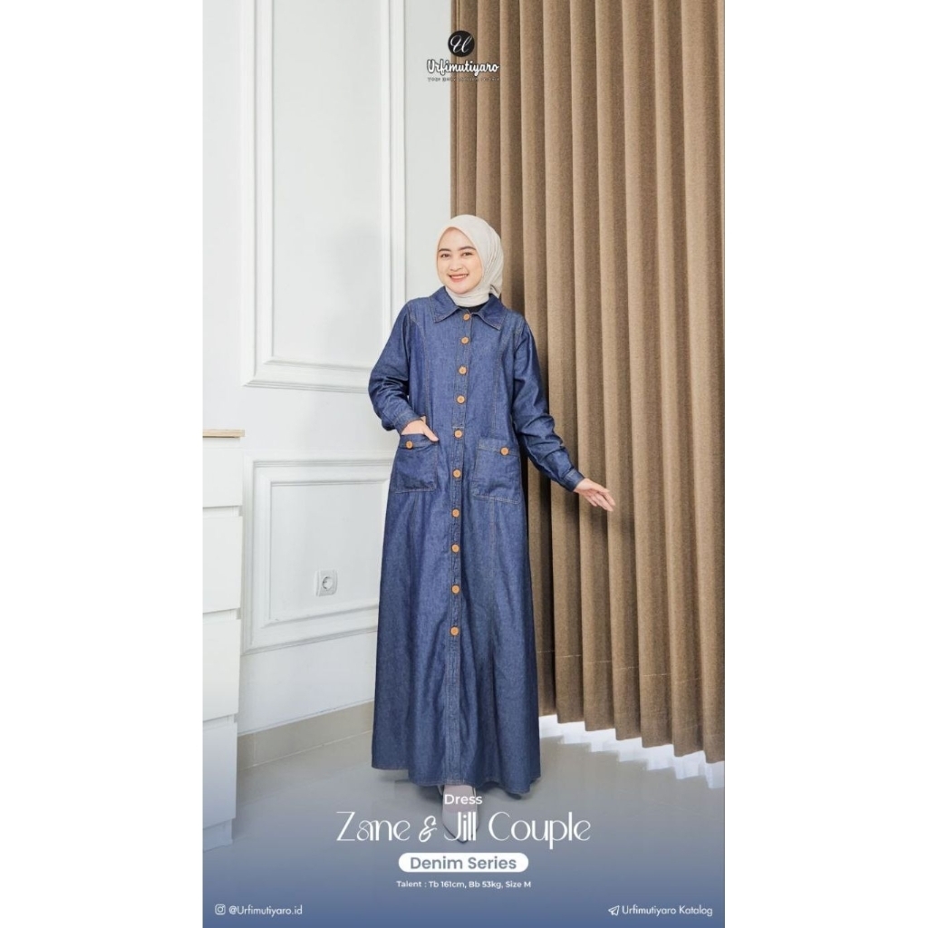 Zane and jill denim couple dress by urfimutiyaro