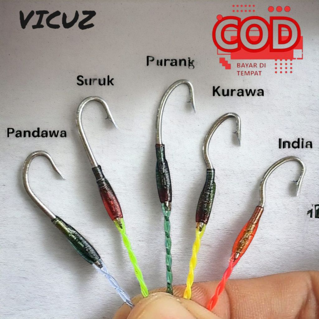 Pancing belut sawah urekan belut kail sidat rawa baja murah tali kuat mata kail tajam siap pakai
