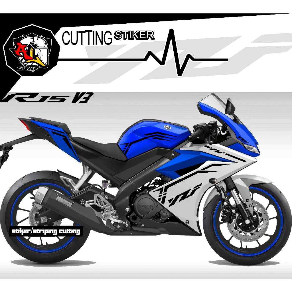 CUTTING STICKER R15 V3/SRIPING R 15/01/STIKER MOTOR/STRIPING MOTOR/VARIASI STIKER R15 V3/CATING YZF