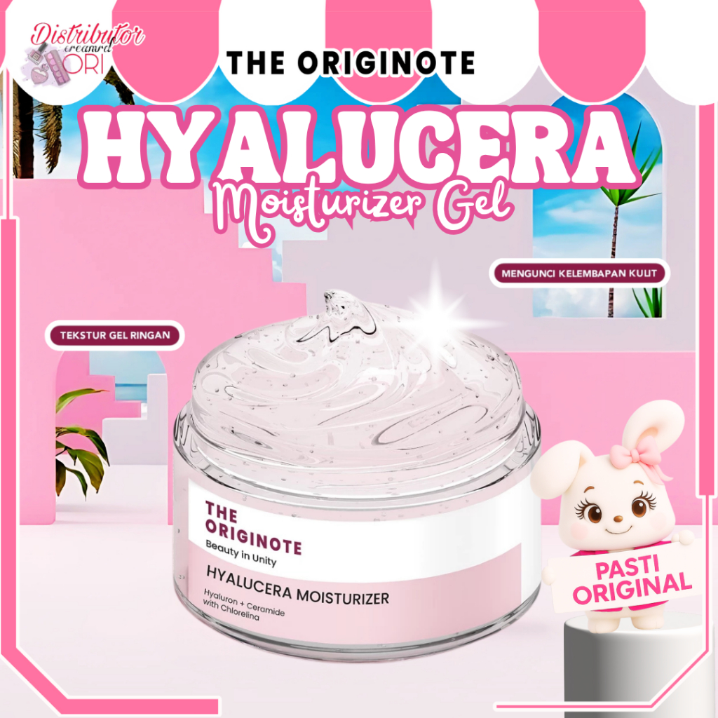 The Originote Hyalucera Moisturizer Gel Pelembab Wajah Ceramide Hyaluronic Acid | Distributor Cream 