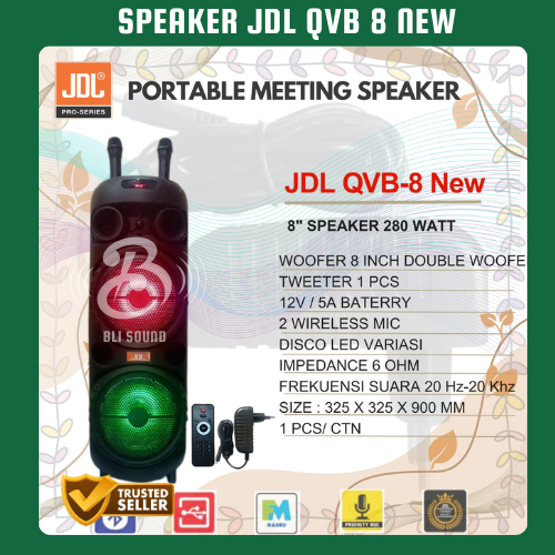 SPEAKER JDL QVB 8 NEW SPEAKER KARAOKE BLUETOOTH USB ORIGINAL