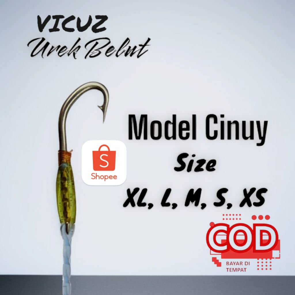 Urek belut sawah pancing baja india murah tajam kail sidat rawa tali kuat siap pakai