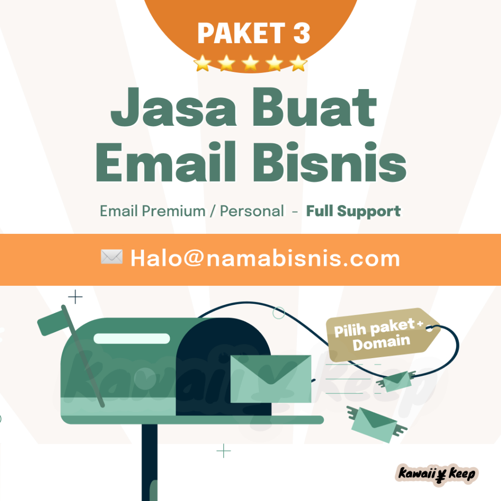 email bisnis email nama domain sendiri [Paket 3 , 1 tahun]- Jasa Setup email inbox email perusahaan 