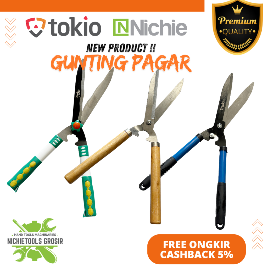 TOKIO GUNTING PAGAR GG KAYU - FIBER - BESI PREMIUM ORIGINAL