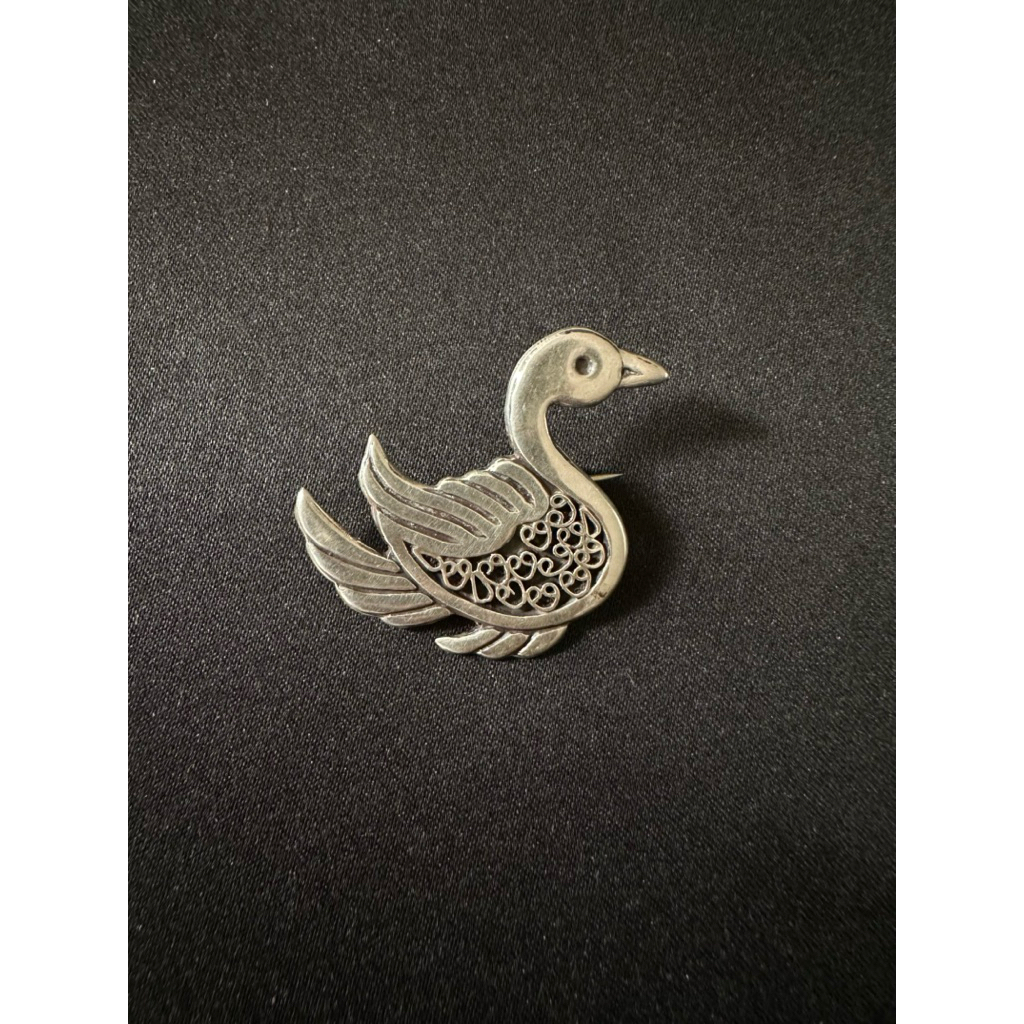 Taxco Mexico 925 Silver Swan Pin Brooch