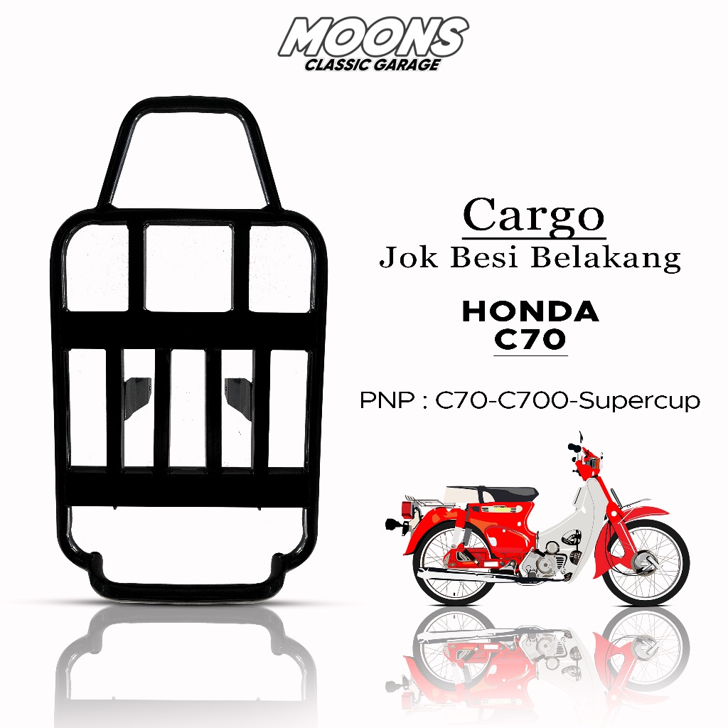 Tatakan Besi Backrak Rak Belakang Honda C70 - pnp C700-Supercub