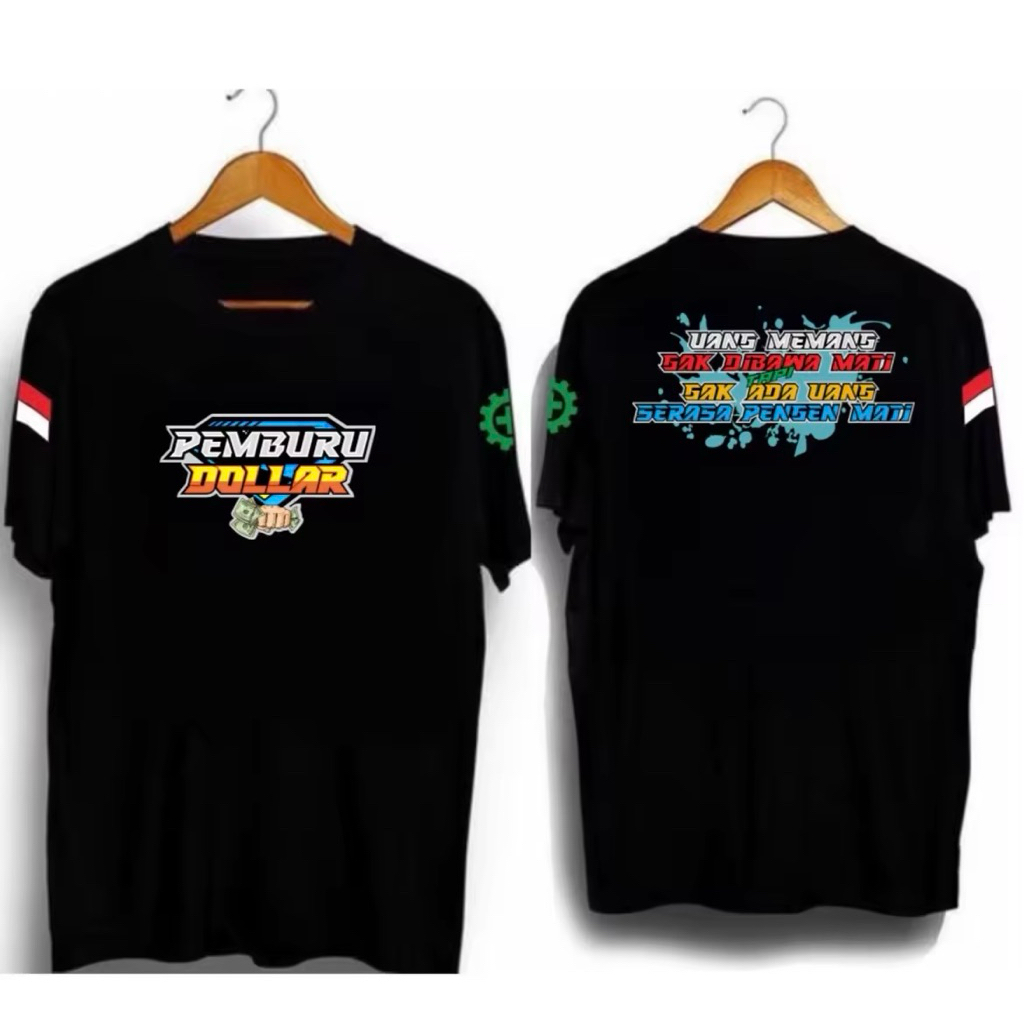 KAOS ATASAN DISTRO PRIA PEMBURU DOLAR