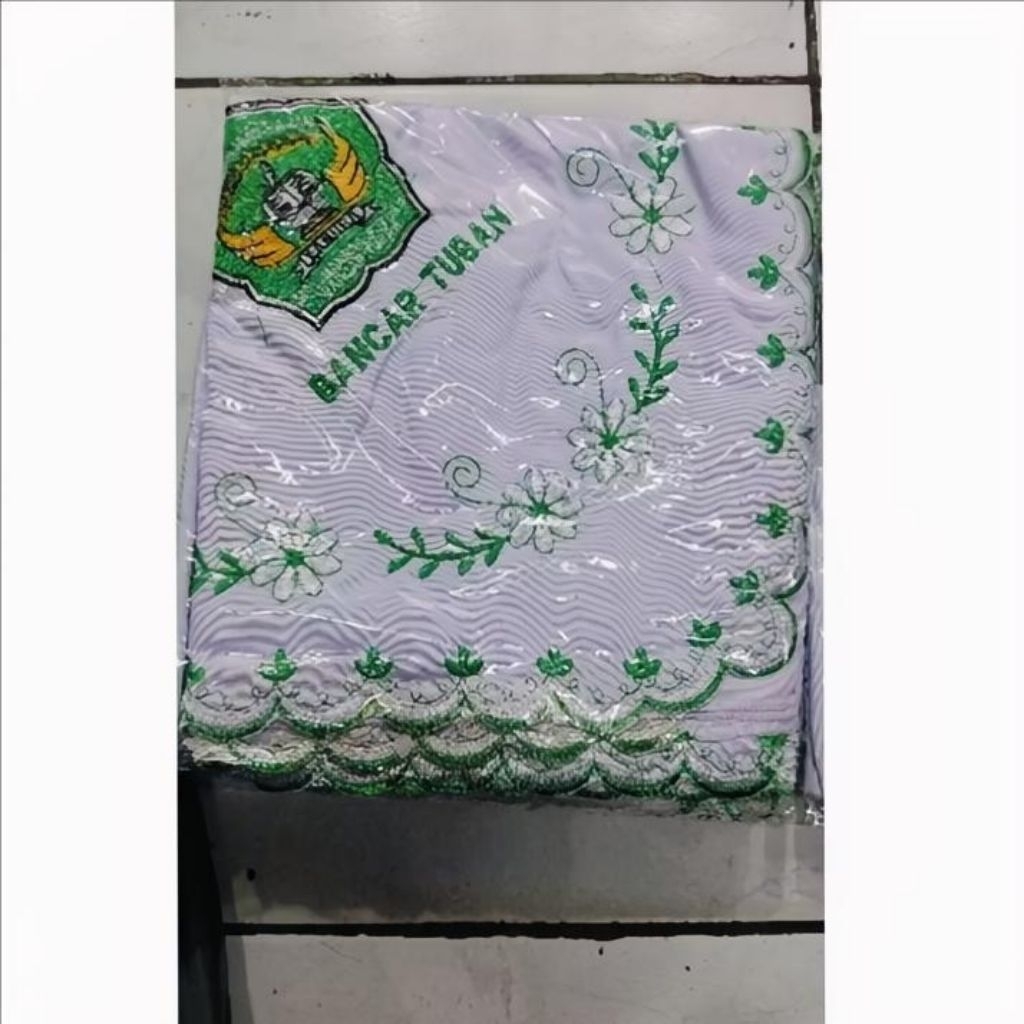 Jilbab Fatayat NU Logo motif Bunga Bordir / Segiempat Fatayat NU Logo/  Hijab Fatayat bordir Logo